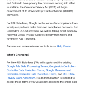 Gavel in hand against the background of Google logo.