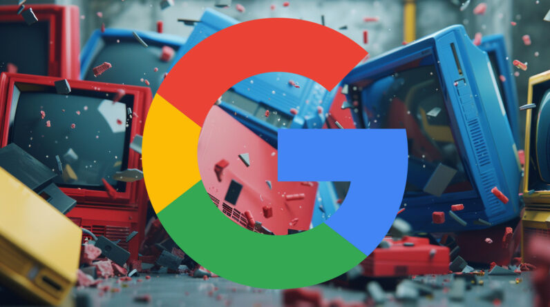 Google Computers Smashed