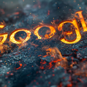 Google Logo Fire Charred Melt