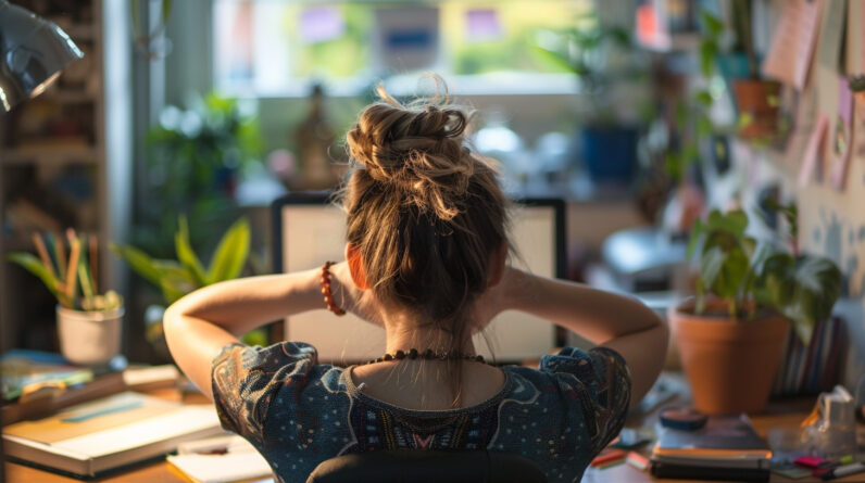 Woman Working Computer